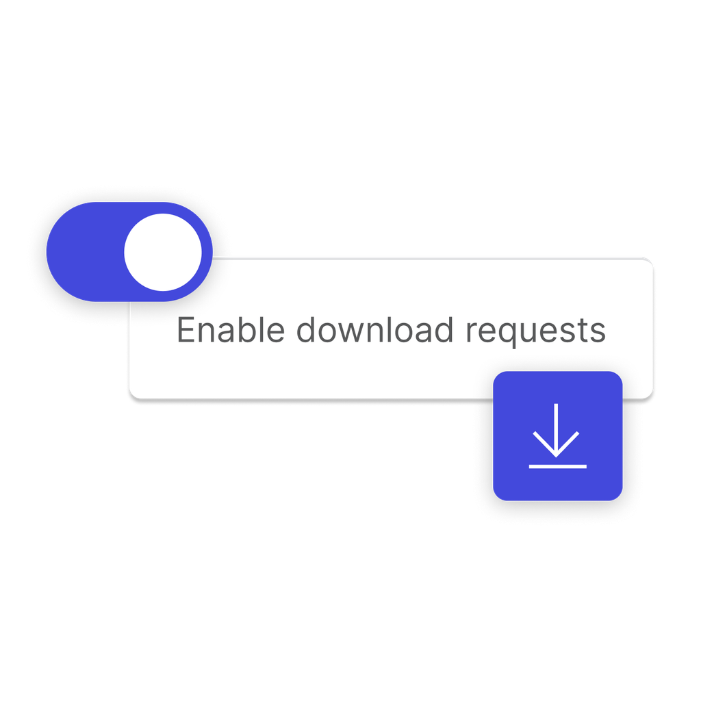 A toggle to enable download requests
