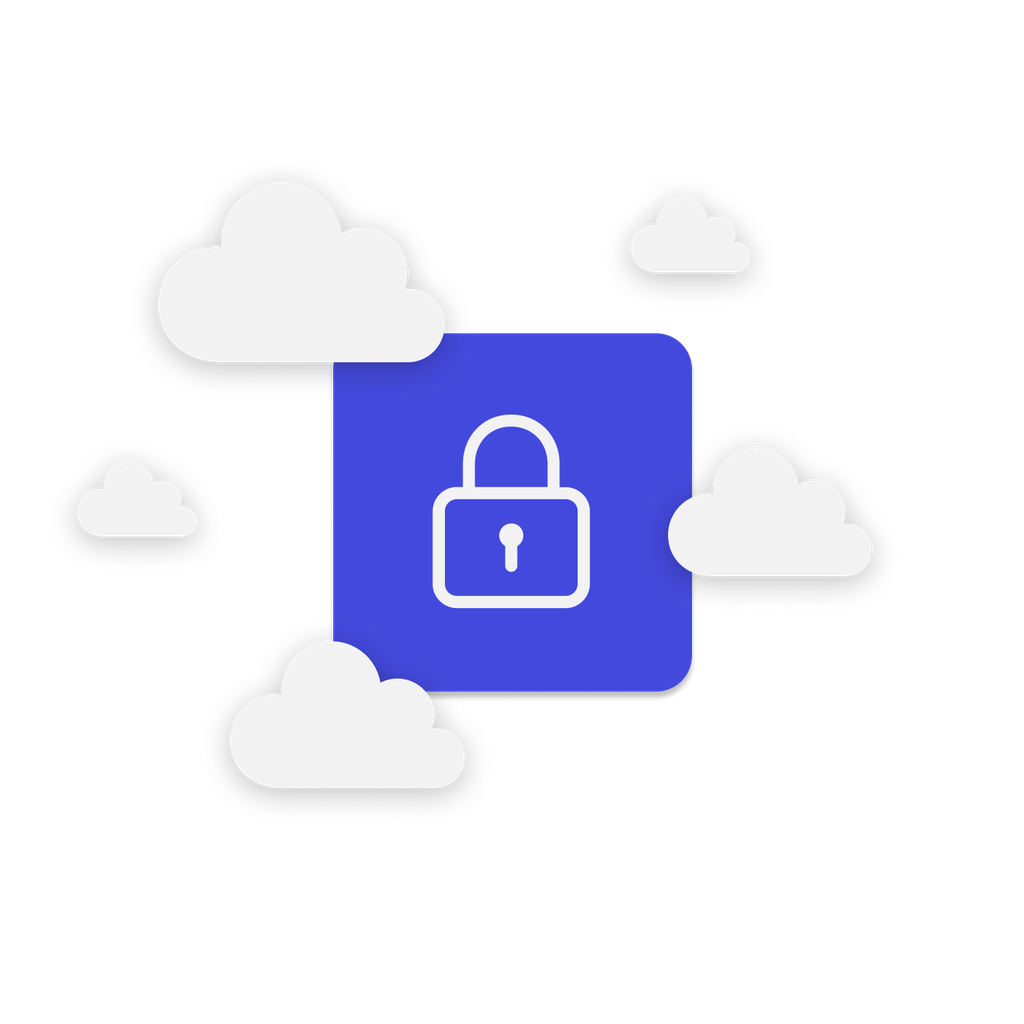 A log icon surrounded by clouds